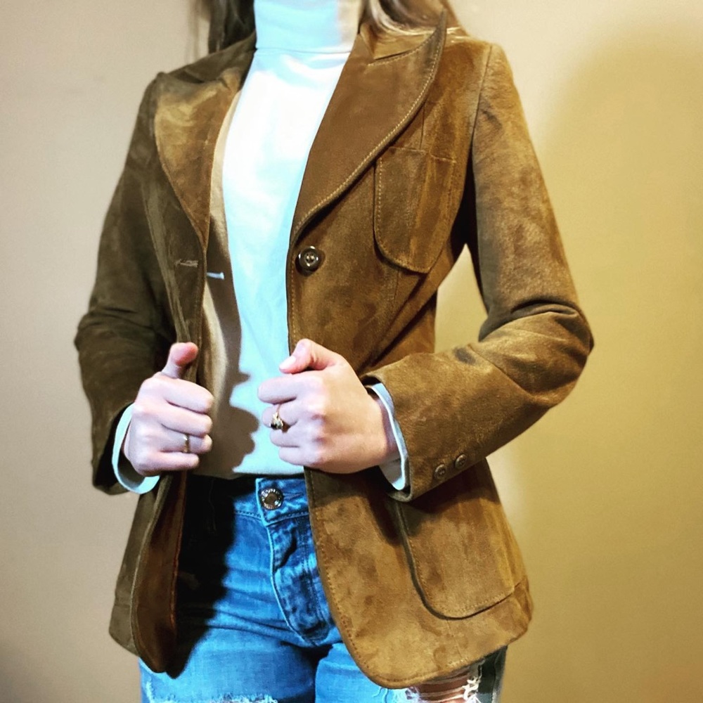 Genuine leather suede jacket/blazer